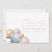 Überraschung Pink Baby Dusche Feier Parade Einladung (Rückseite)