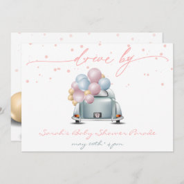 Überraschung Pink Baby Dusche Feier Parade Einladung