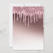 Überraschung Rosa Glitzer Fünfzig und fabelhaft Ge Einladung (Rückseite)