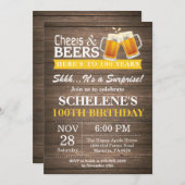 Überraschung Rustikale Leckerbissen und Biere 100. Einladung (Vorne/Hinten)