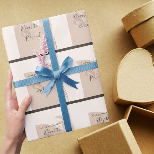 Überraschung Senior Geburtstagsfeier Floral Burgun Geschenkpapier