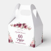 Überraschung Senior Party Floral Burgund Geschenkschachtel (Rückseite)