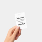 Überraschung Sie werden Babysitter Großvater werde Ausweis (Handheld)