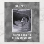 Überraschung Sie werden Großeltern neues Baby sein Weinetikett (Einzelnes Label)