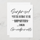 Überraschung Sie werden Großeltern sein Dankeskarte (Vorne/Hinten)