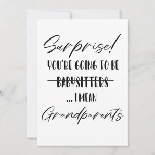 Überraschung Sie werden Großeltern sein  Dankeskarte