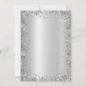 Überraschung Silber Glitter 25. Hochzeitstag Einladung (Rückseite)