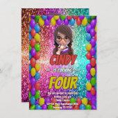 Überraschung Stille geheime Geburtstagsfeier laden Einladung (Vorne/Hinten)