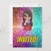 Überraschung Stille geheime Geburtstagsfeier laden Einladung (Rückseite)