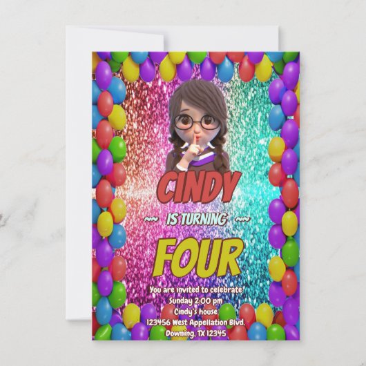 Überraschung Stille geheime Geburtstagsfeier laden Einladung (Vorderseite)