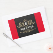 Überraschung Super-Brand Luxus Hochzeitsfeier mode Rechteckiger Aufkleber (Umschlag)