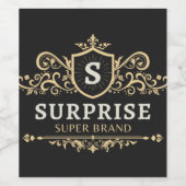 Überraschung Super-Brand Luxus Hochzeitsfeier mode Weinetikett (Einzelnes Label)