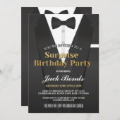Überraschung Tuxedo Black Krawatte Veranstaltung G Einladung (Vorne/Hinten)