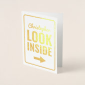 Überraschung Ultrasound Foto 1. Vatertag Folienkarte (Vorderseite)