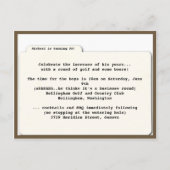 Überraschung Vertraulicher Ordner Einladung (Rückseite)