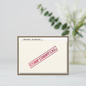 Überraschung Vertraulicher Ordner Einladung (Stehend Vorderseite)