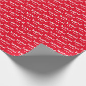 Überraschung von Santa Rot und Weiß Weihnachten Geschenkpapier (Ecke)