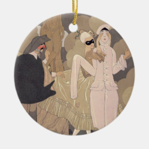 Überraschung (w/c auf Papier) Keramikornament