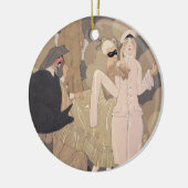 Überraschung (w/c auf Papier) Keramikornament (Links)