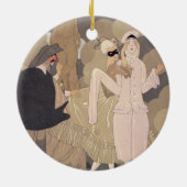 Überraschung (w/c auf Papier) Keramikornament (Hinten)