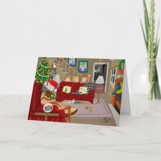 Überraschung Weihnachtskarte Dankeskarte (Vorderseite)