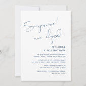 Überraschung, wir entwickelten, Hochzeitsfeier-Par Einladung (Vorderseite)