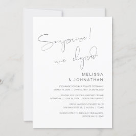 Überraschung, wir entwickelten, Hochzeitsfeier-Par Einladung