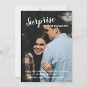 Überraschung Wir Got Verlobte Verlobung Foto Einladung (Vorderseite)