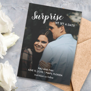 Überraschung Wir haben ein Datum Hochzeit Save The Date
