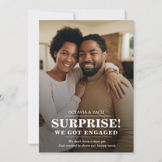 Überraschung Wir sind Verlobte Ankündigung von Fot (Vorderseite)