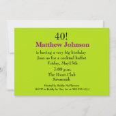 Überraschung zum 40. Geburtstag Einladung (Vorderseite)