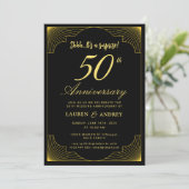 Überraschung zur 50. Hochzeitstag-Feier Einladung (Stehend Vorderseite)