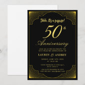 Überraschung zur 50. Hochzeitstag-Feier Einladung (Vorne/Hinten)