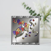 Überraschungs-Geburtstags-Party Einladungen (Stehend Vorderseite)