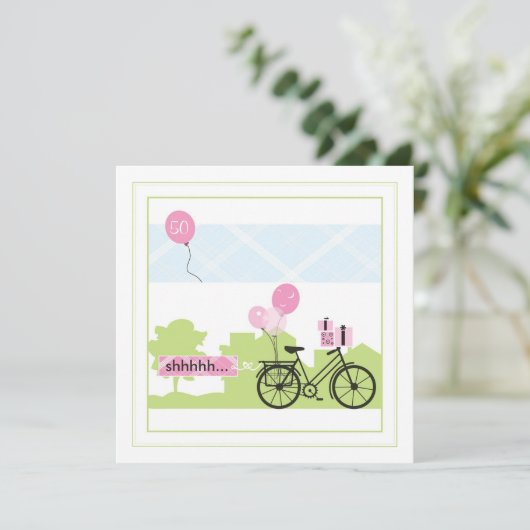 Überraschungs-Party Einladung (Stehend Vorderseite)