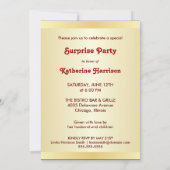 Überraschungs-Party Einladungen - Champagne (Rückseite)