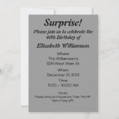 Überraschungs-Party! Elegante Kunst-Deko-Party Einladung (Rückseite)