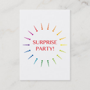 Überraschungs-Party-Explosionseinladungen Visitenkarte