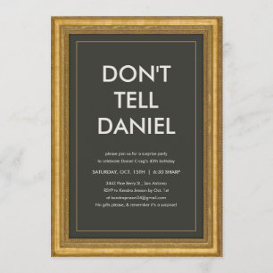 Überraschungs-Party sagen nicht Einladungen