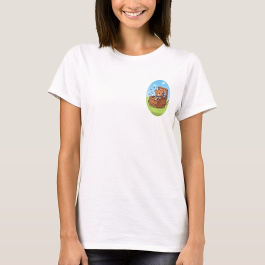 Überraschungsbär beim Picknick T-Shirt (Vorderseite)