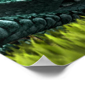 Überraschungsbesucher - Niedliche Katze auf Drache Poster (Ecke)