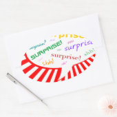 Überraschungsblase für Party Ovaler Aufkleber (Umschlag)