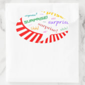 Überraschungsblase für Party Ovaler Aufkleber (Tasche)