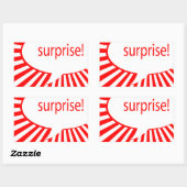 Überraschungsblase im Party Rechteckiger Aufkleber (Blatt)