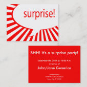 Überraschungsblase im Party Visitenkarte (Vorne/Hinten)