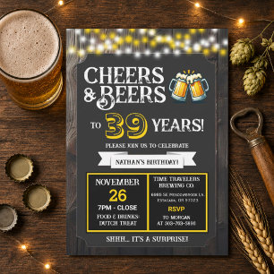 Überraschungsbrauerei Prost und Bier zum 39. Gebur Einladung