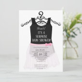 Überraschungsdusche Ballerina Einladung (Stehend Vorderseite)