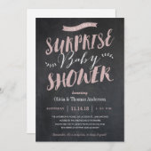 Überraschungsdusche Einladungen - Halbpension Rosa (Vorne/Hinten)