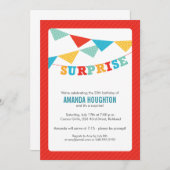 Überraschungsfahnen Überraschende Party Einladung (Vorne/Hinten)
