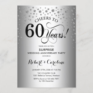Überraschungsfeier zum 60. Jubiläum - Silber Schwa Einladung